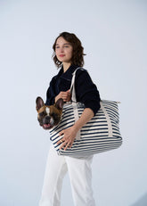 PARISIAN PUP Travel Bag (ECRU / NAVY)