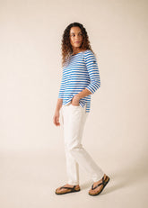 PHARE Anti-Uv Striped Tunic (WHITE / CAPRI BLUE)