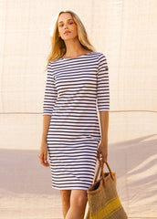 PROPRIANO Anti-Uv Nautical Dress (WHITE / NAVY)