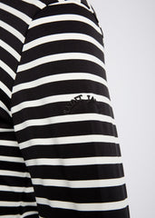OURAL Striped Turtleneck (BLACK / IVORY)