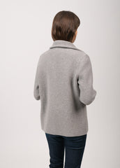 NASHVILLE Short Buttoned Jacket (LIGHT GREY / WINTER WHITE)
