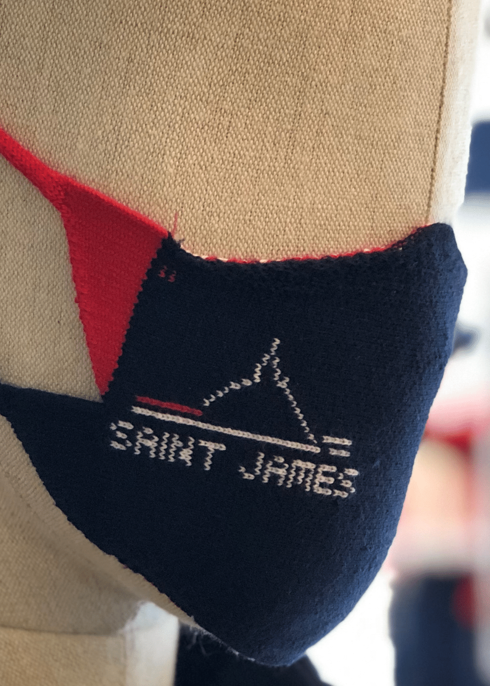 Cotton Knit Face Mask (NAVY LOGO)