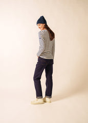 MINQUIDAME Breton Shirt (ECRU / NAVY)