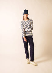 MINQUIDAME Breton Shirt (ECRU / NAVY)