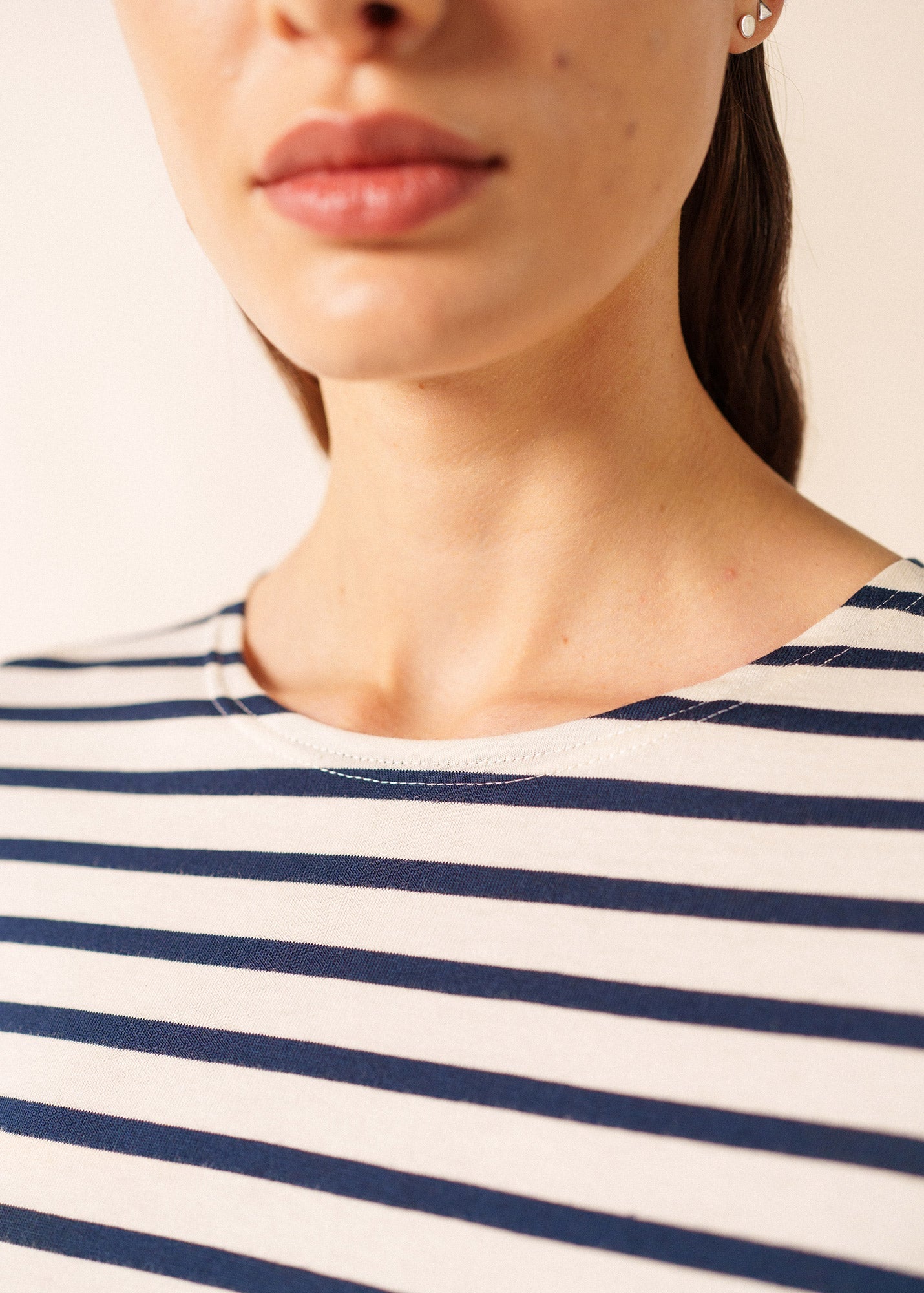 MINQUIDAME Breton Shirt (ECRU / NAVY)