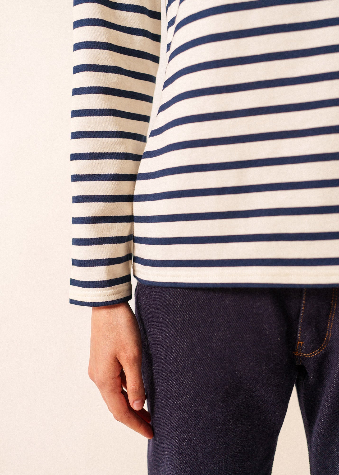 MINQUIDAME Breton Shirt (ECRU / NAVY)
