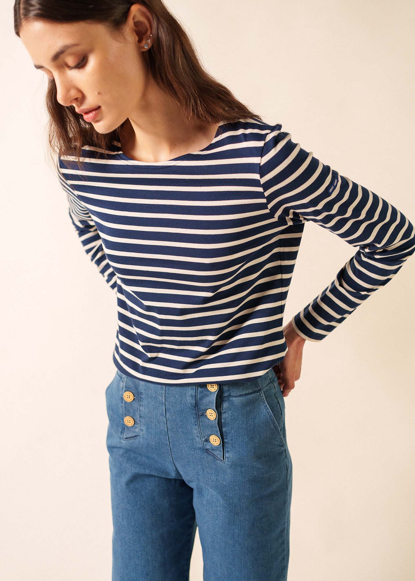 MINQUIDAME Breton Shirt (NAVY / ECRU)
