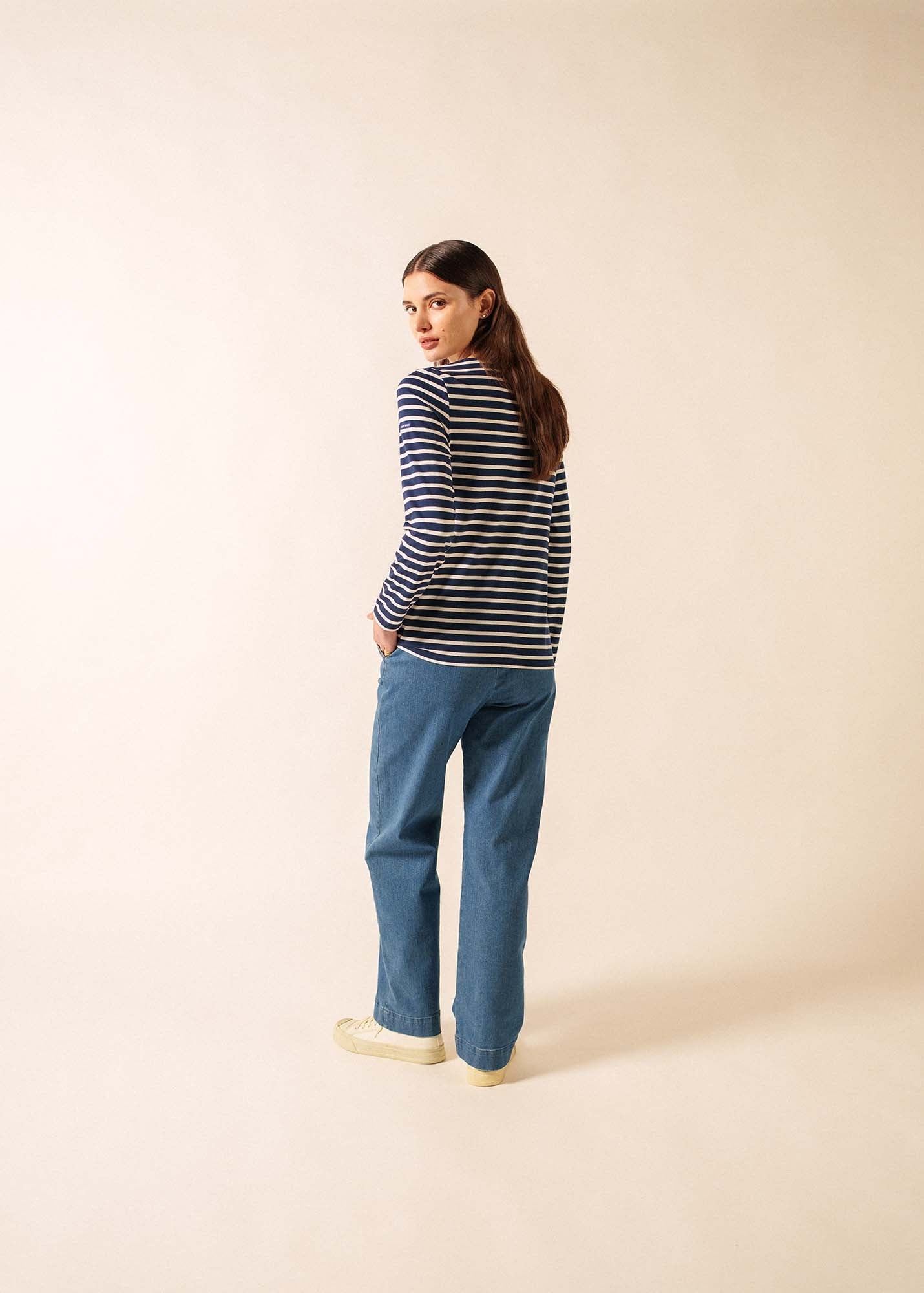 MINQUIDAME Breton Shirt (NAVY / ECRU)