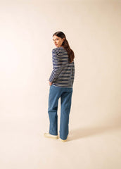 MINQUIDAME Breton Shirt (NAVY / ECRU)