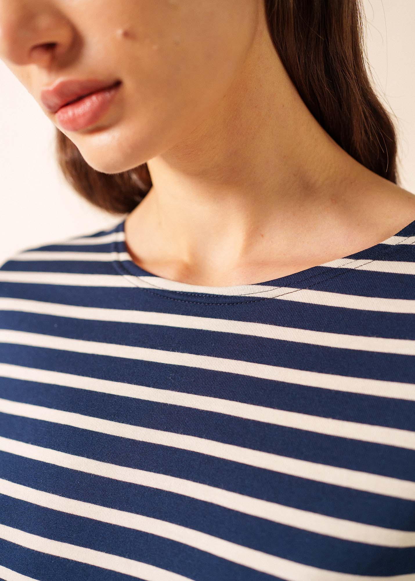 MINQUIDAME Breton Shirt (NAVY / ECRU)