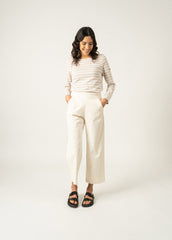 MINQUIDAME Breton Shirt (OATMEAL / WHITE)