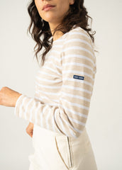 MINQUIDAME Breton Shirt (OATMEAL / WHITE)
