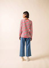 MINQUIDAME Breton Shirt (WHITE / RED)