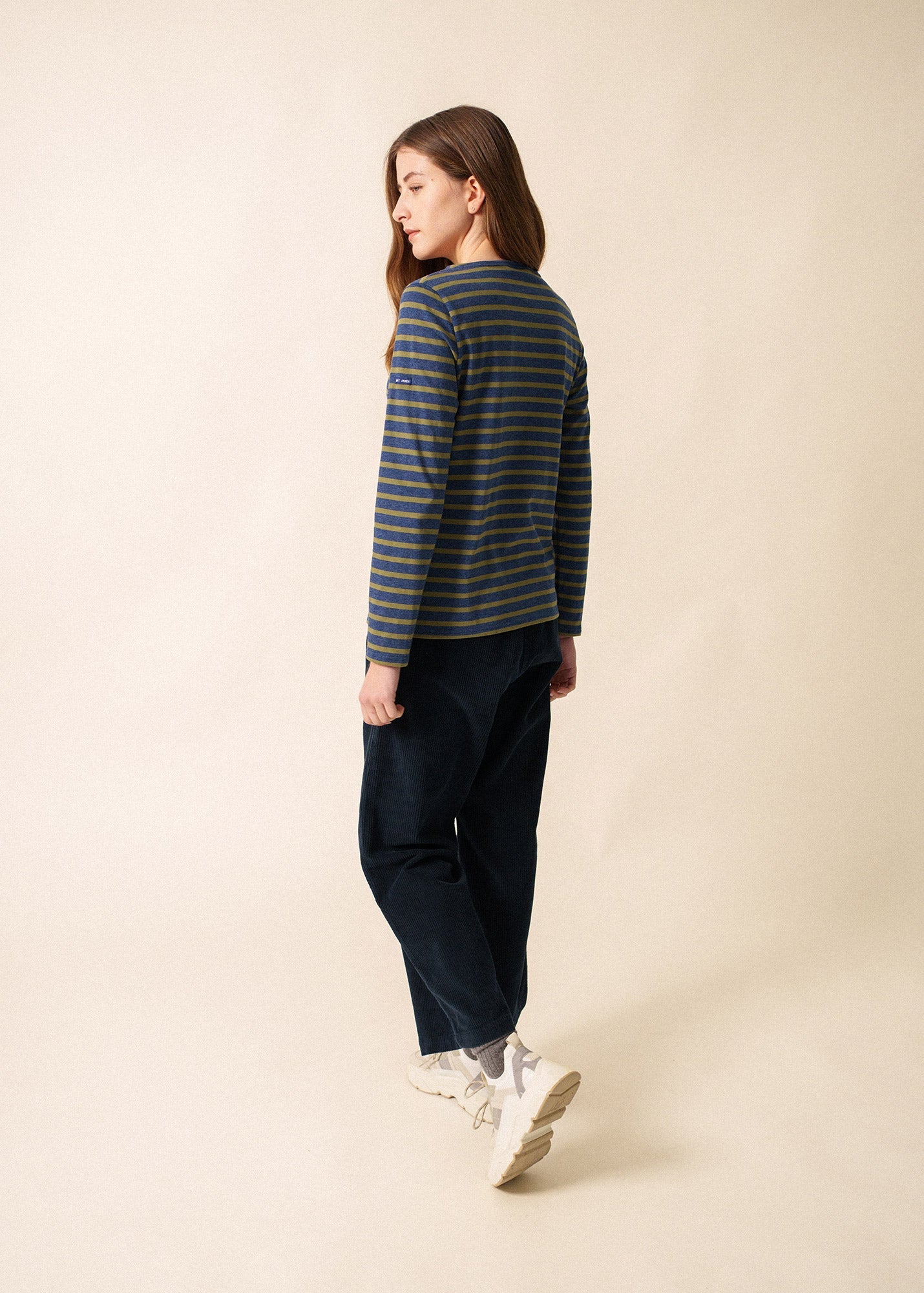 MINQUIDAME Breton Shirt (DENIM BLUE / OLIVE GREEN)