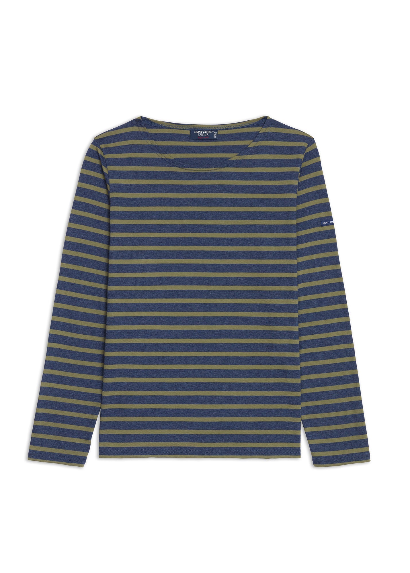 MINQUIDAME Breton Shirt (DENIM BLUE / OLIVE GREEN)