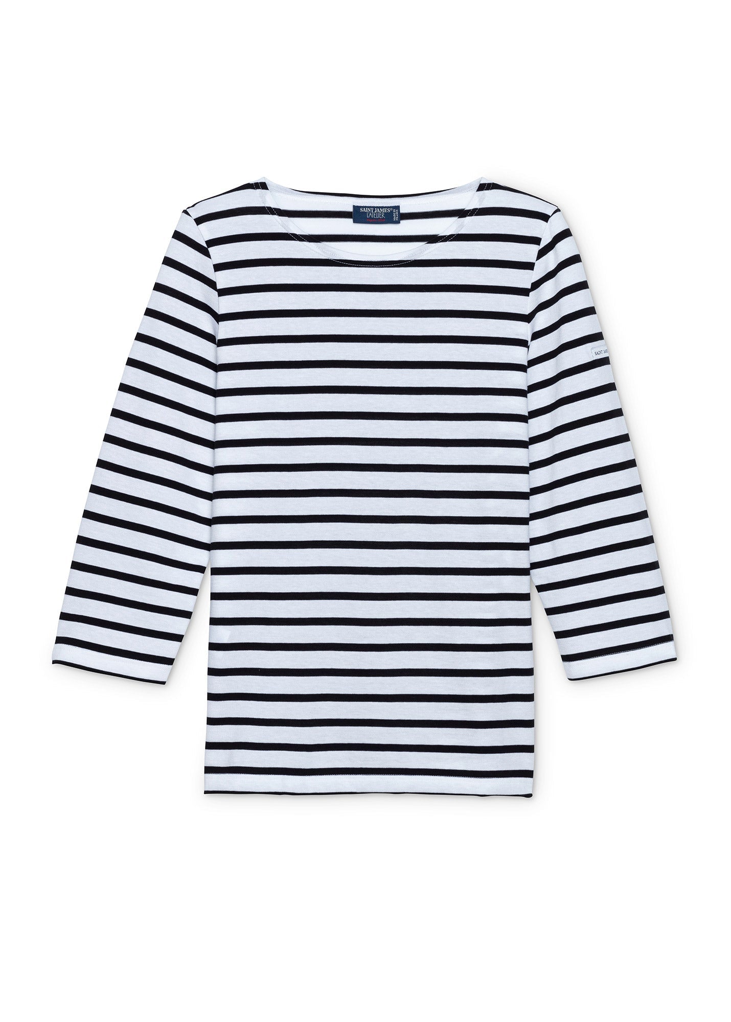 GALATHEE II Breton Striped Top  (WHITE / BLACK)