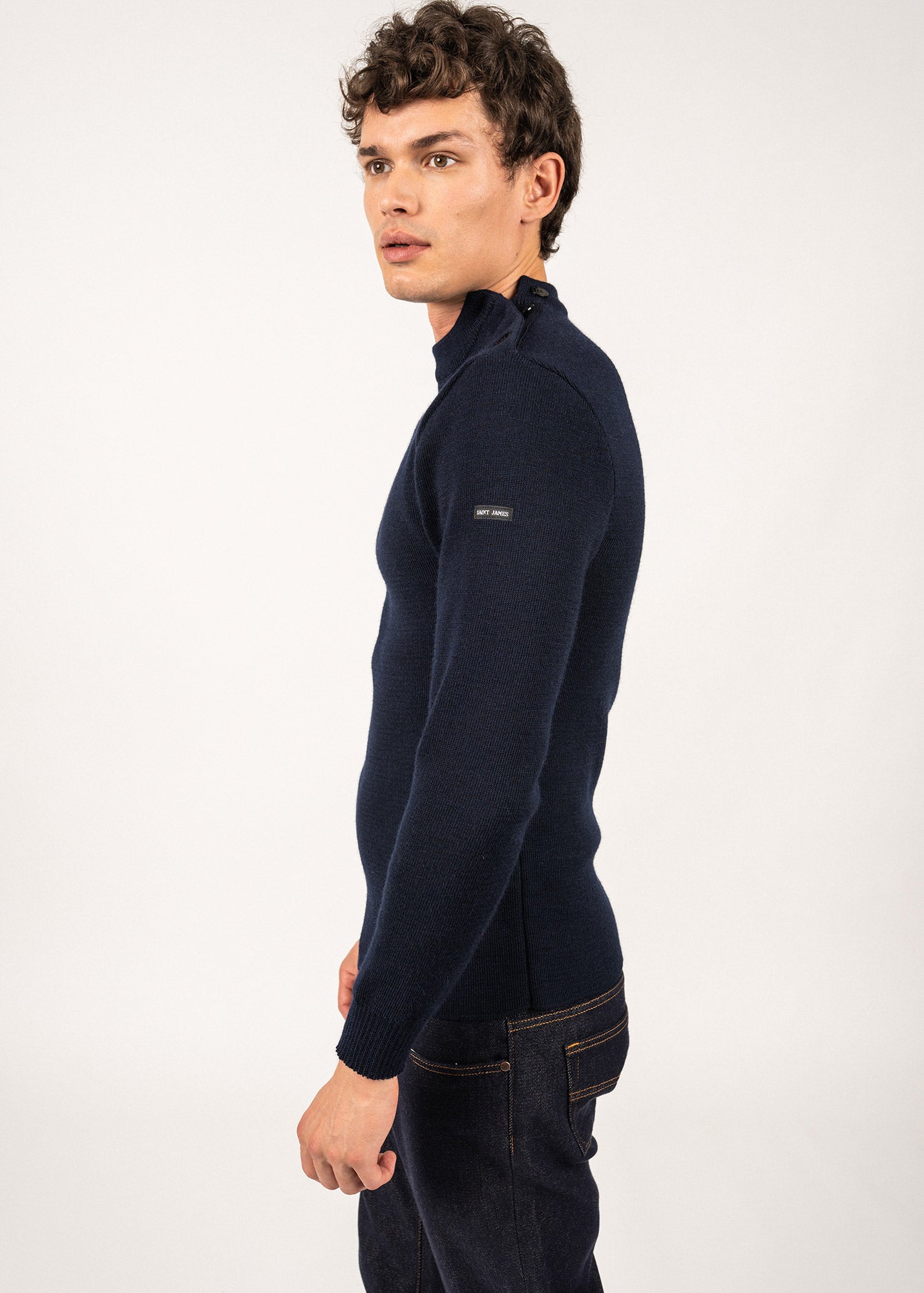 MATELOT Wool Fisherman Sweater (NAVY)