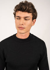 MATELOT Wool Fisherman Sweater (BLACK)