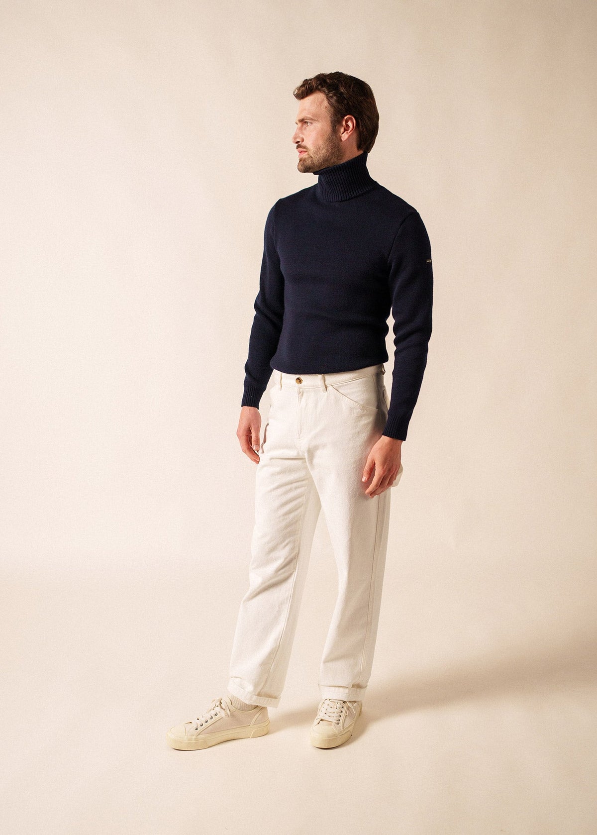 ROULE Wool Turtleneck (NAVY)