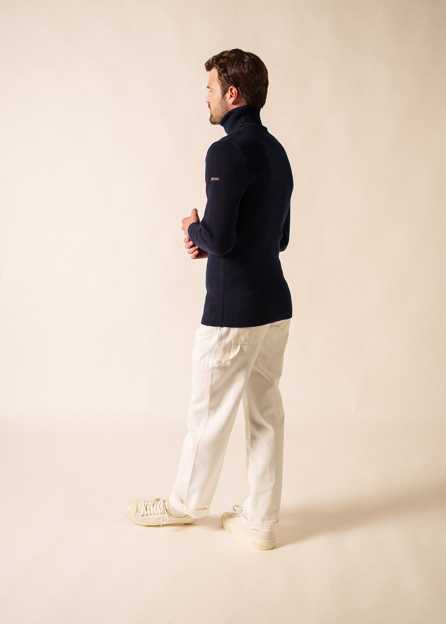 ROULE Wool Turtleneck (NAVY)