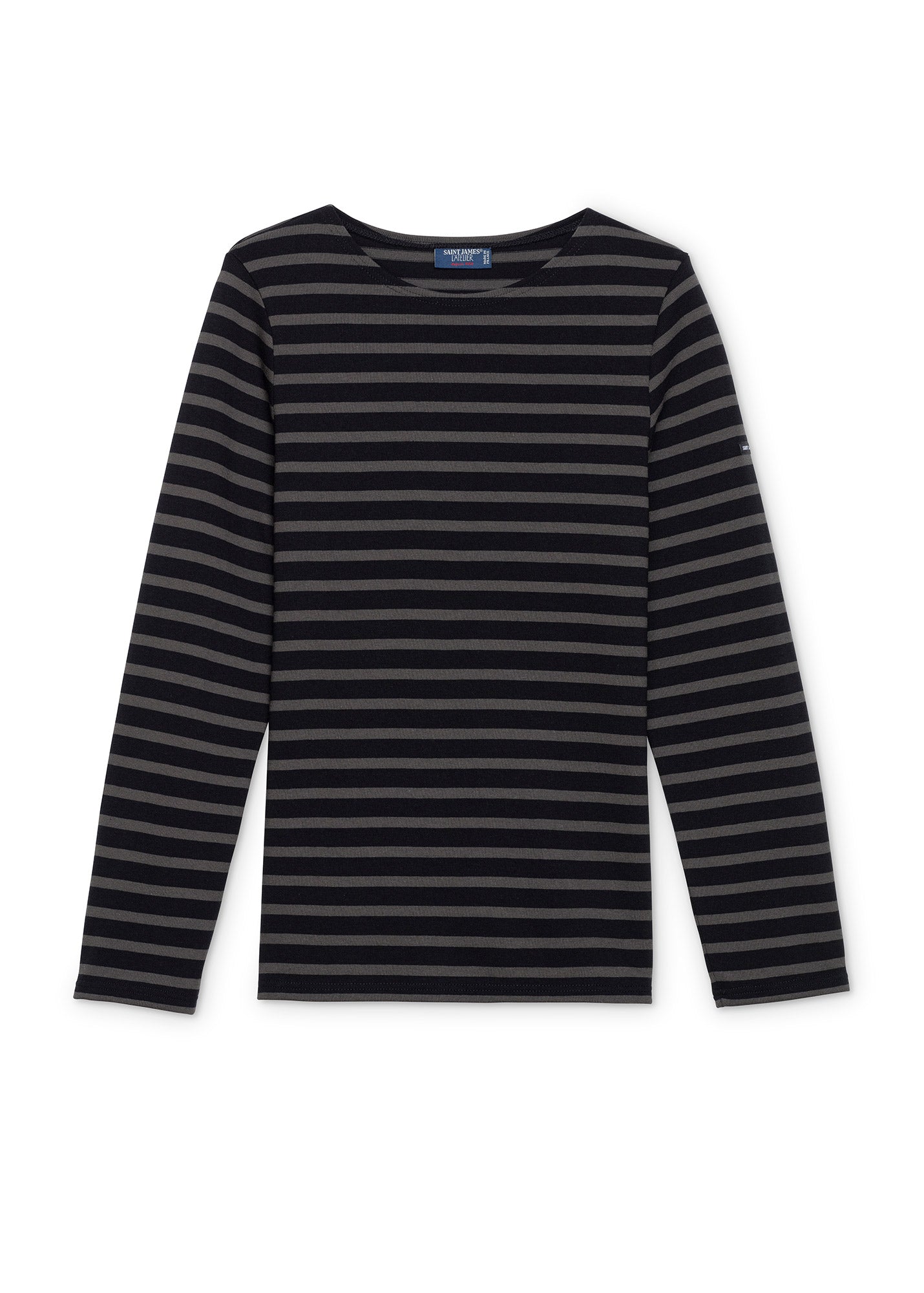 MERIDIEN MODERNE Breton Shirt (BLACK / BROWN)