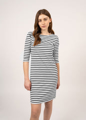 PROPRIANO Anti-Uv Nautical Dress (WHITE / BLACK)