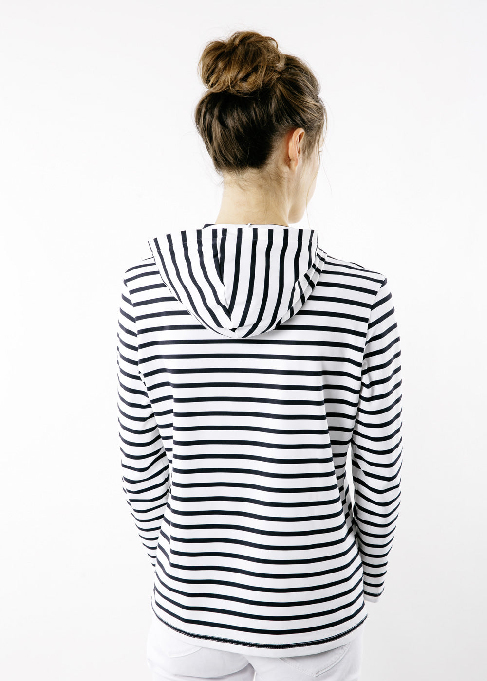 PLOUGASTEL II Striped Hoodie (WHITE / NAVY)