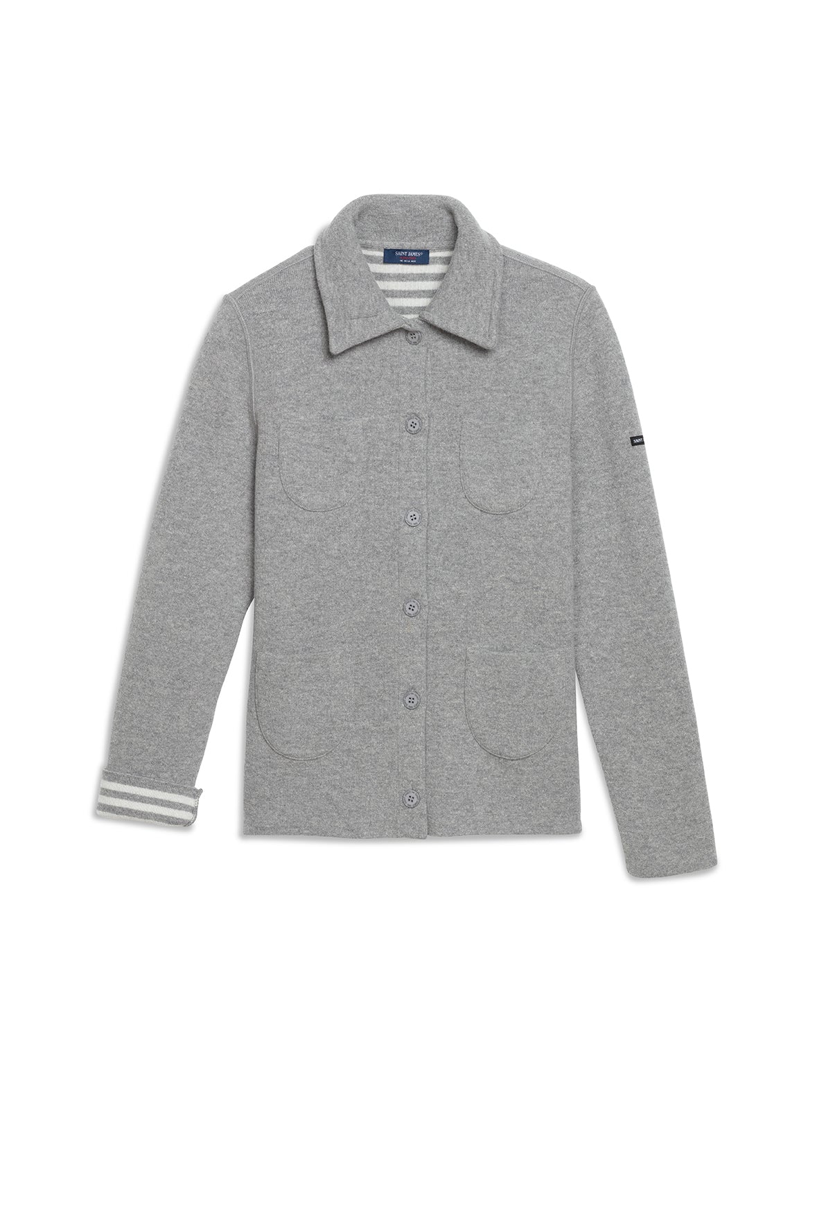 NASHVILLE Short Buttoned Jacket (LIGHT GREY / WINTER WHITE)