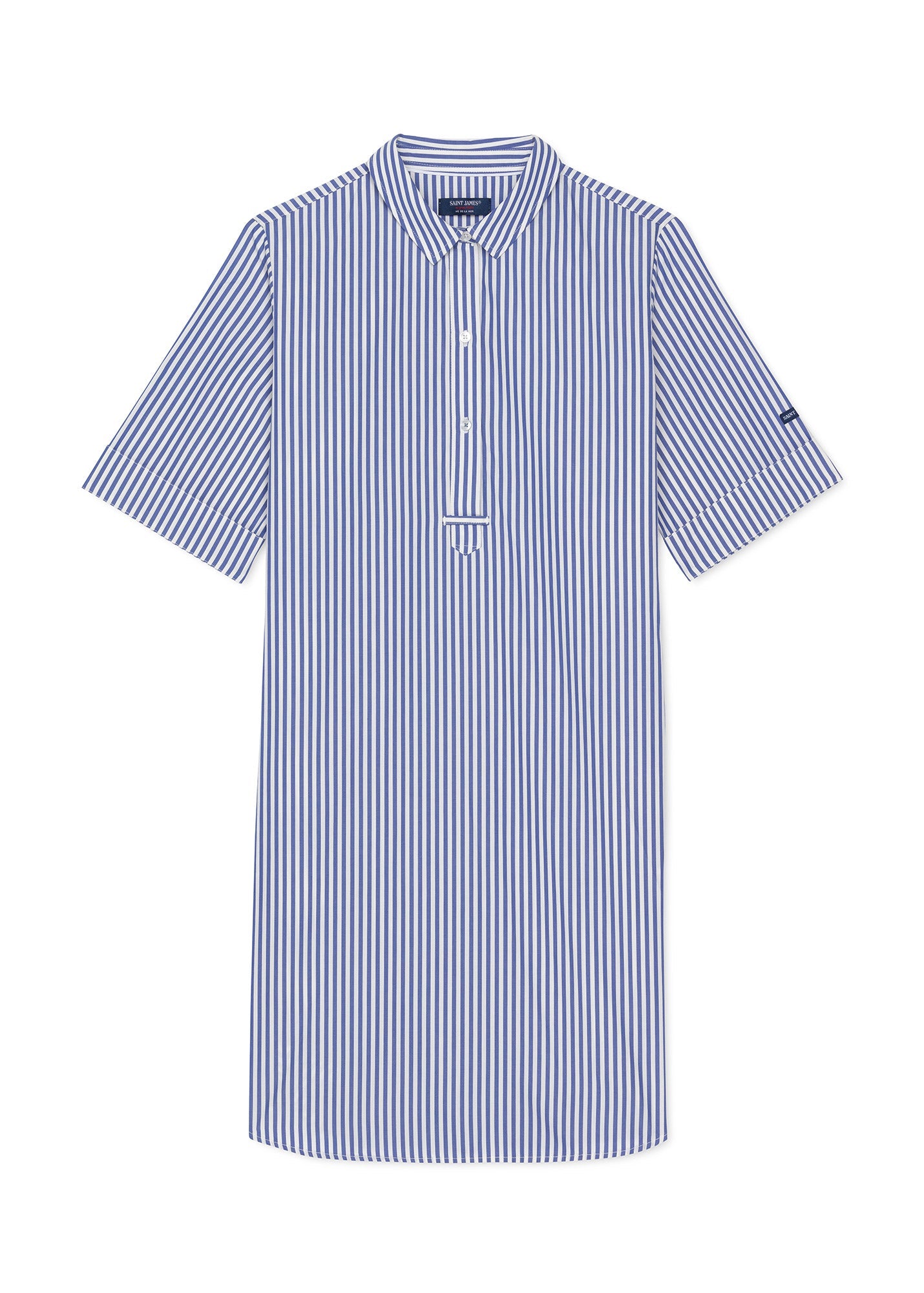 LEONIE Shirt Dress (WHITE / BLUE)
