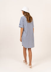 LEONIE Shirt Dress (WHITE / BLUE)