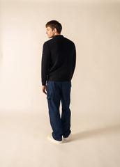 BOURBOULE Henley Sweater (NAVY)