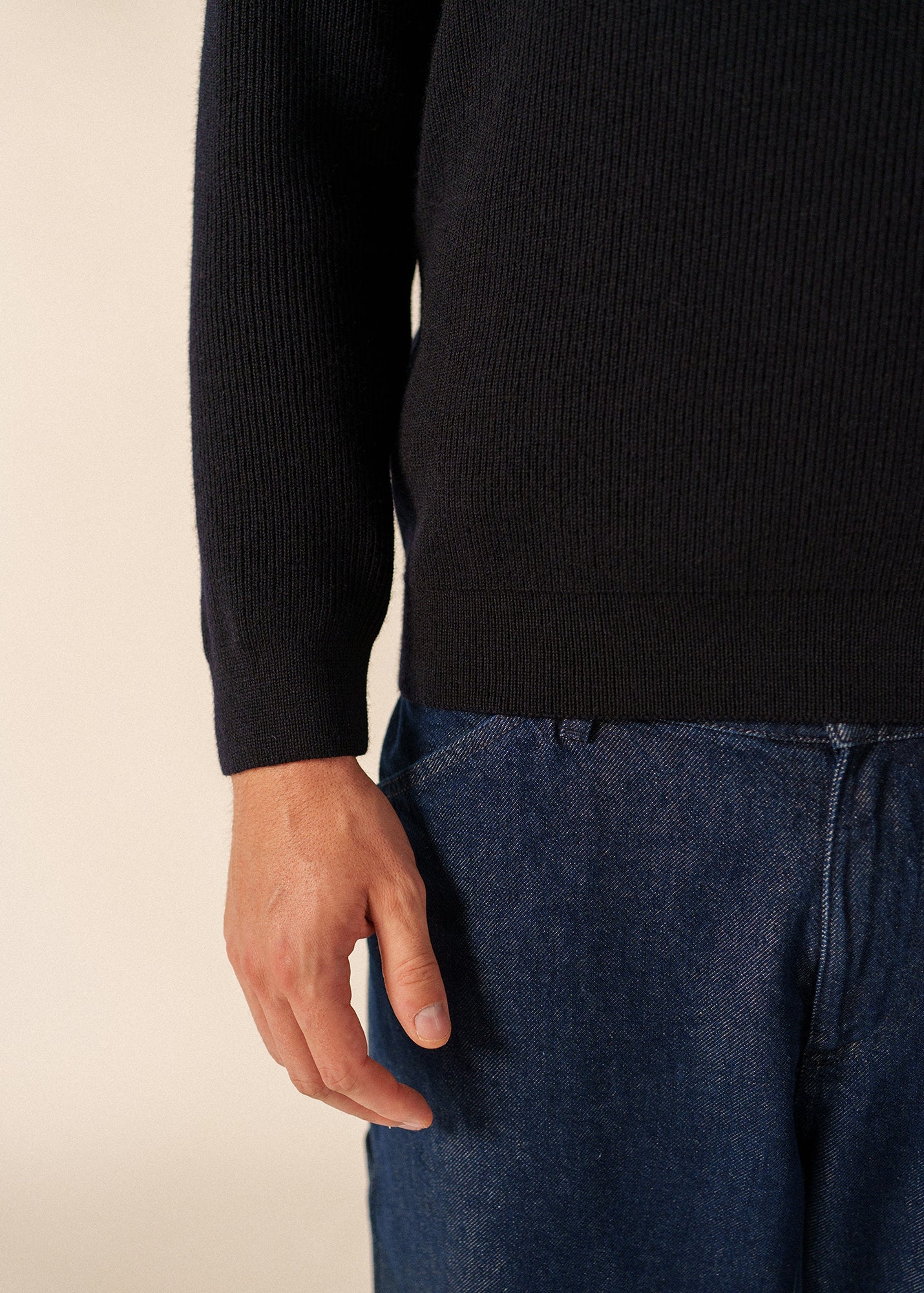BOURBOULE Henley Sweater (NAVY)