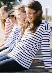 MINQUIERS KIDS Breton Shirt (WHITE / NAVY)