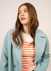 ST LAURENE Long Wool Coat (JADE)