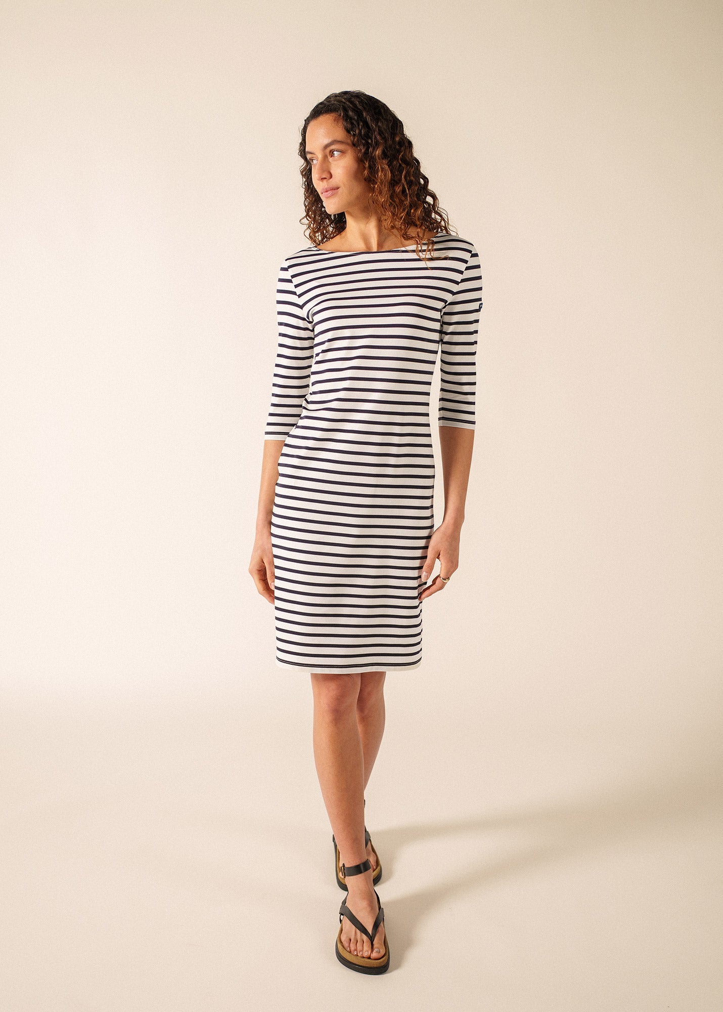 PROPRIANO Anti-Uv Nautical Dress (WHITE / NAVY)