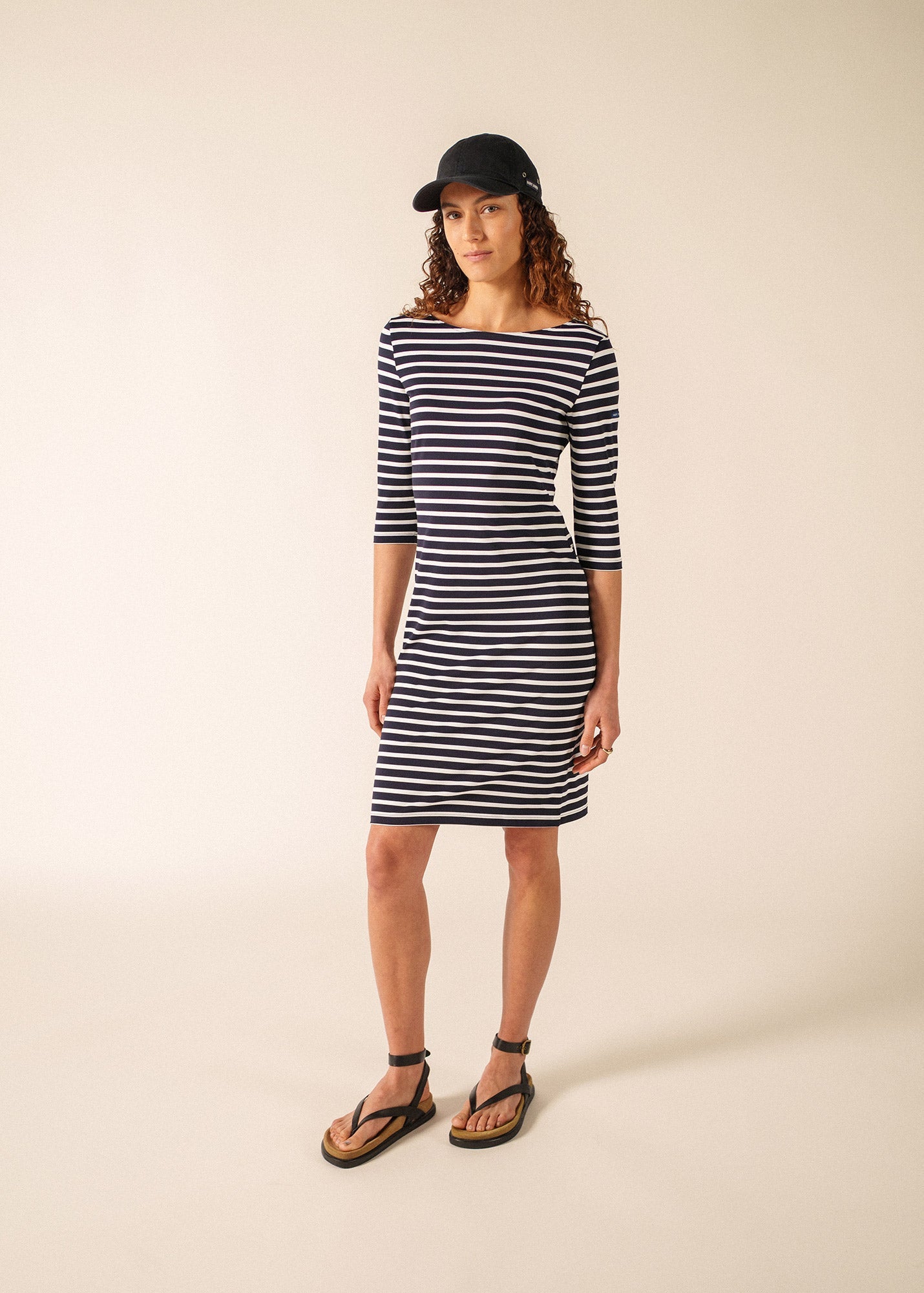 PROPRIANO Anti-Uv Nautical Dress (NAVY / WHITE)