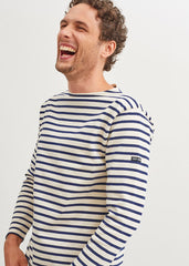 GUILDO Boatneck Breton Shirt (ECRU / NAVY)