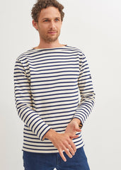 GUILDO Boatneck Breton Shirt (ECRU / NAVY)
