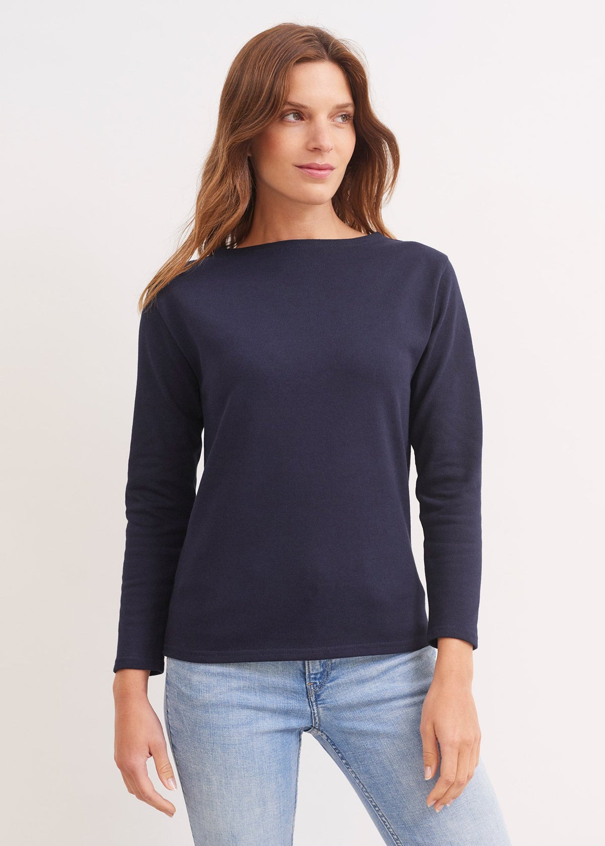 GUILDO Boatneck Breton Shirt (NAVY)