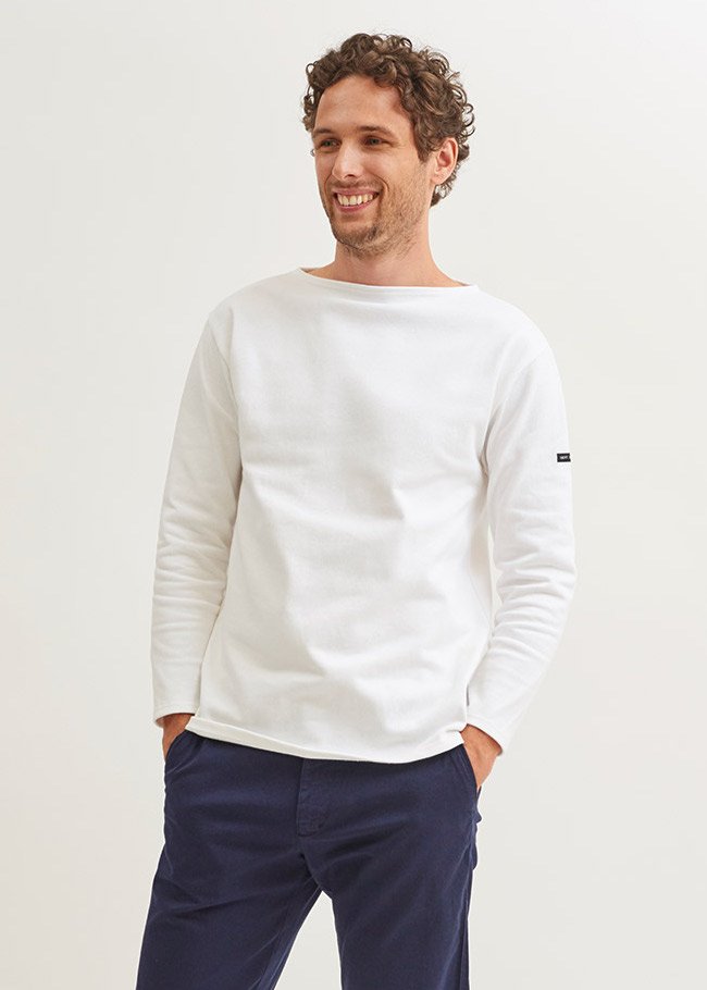 GUILDO Boatneck Breton Shirt (ECRU)