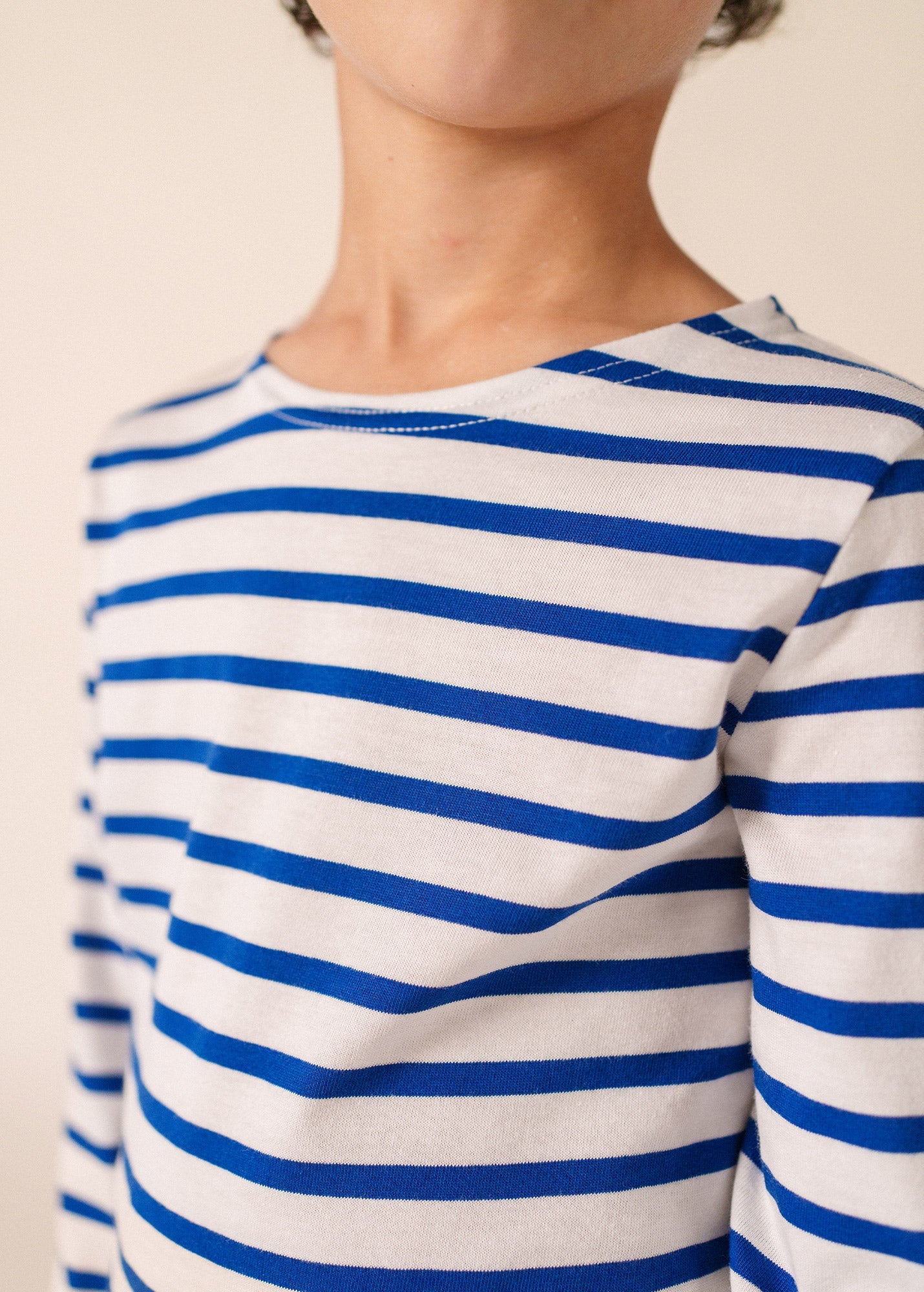 MINQUIERS KIDS Breton Shirt (WHITE / ROYAL BLUE)
