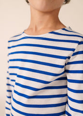 MINQUIERS KIDS Breton Shirt (WHITE / ROYAL BLUE)