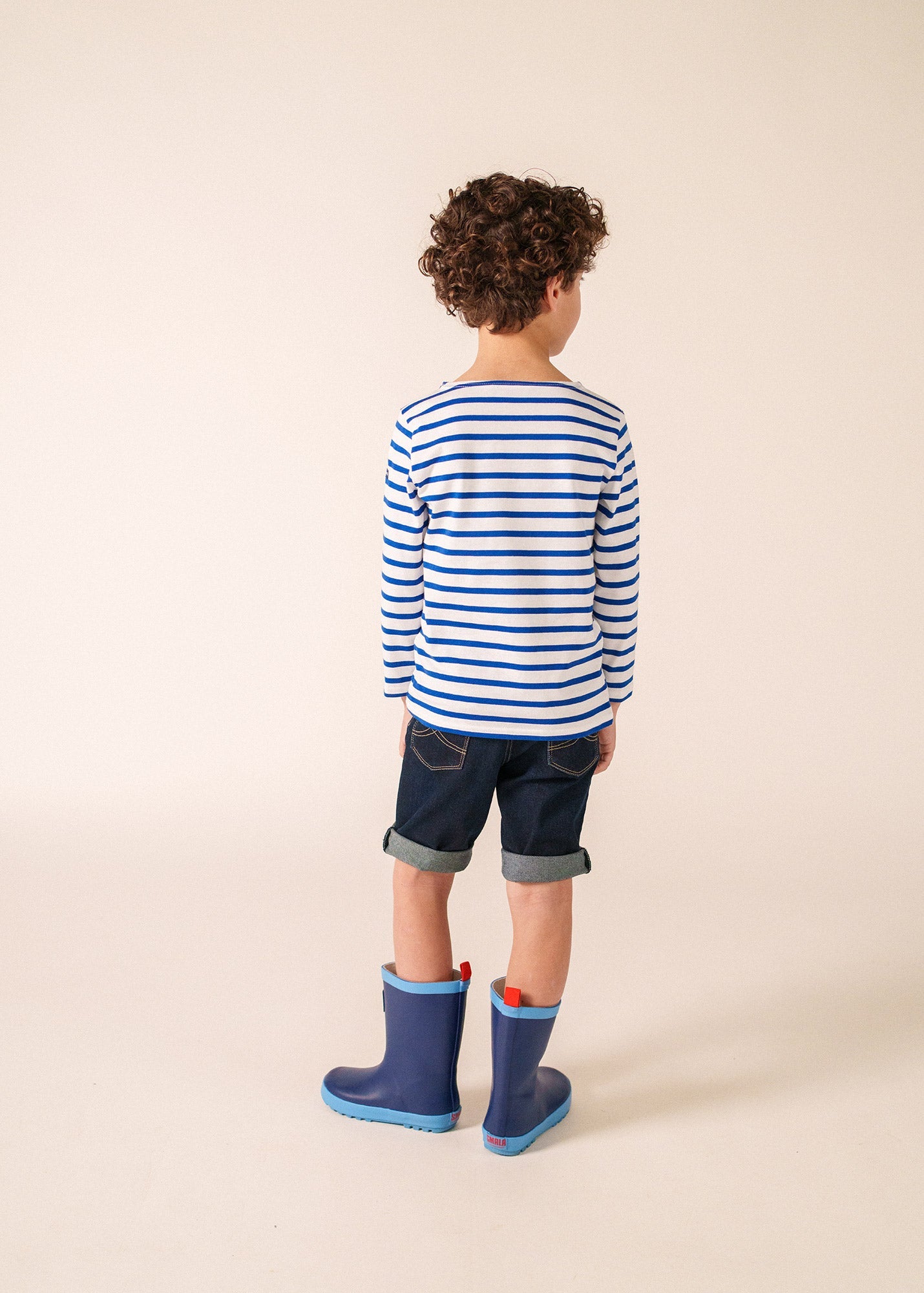 MINQUIERS KIDS Breton Shirt (WHITE / ROYAL BLUE)