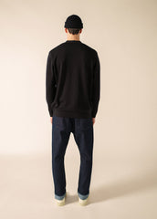 GUINGAMP II soft merino wool cardigan (NAVY)