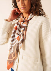 Seabed print square scarf (INTERWOVEN EARTH)