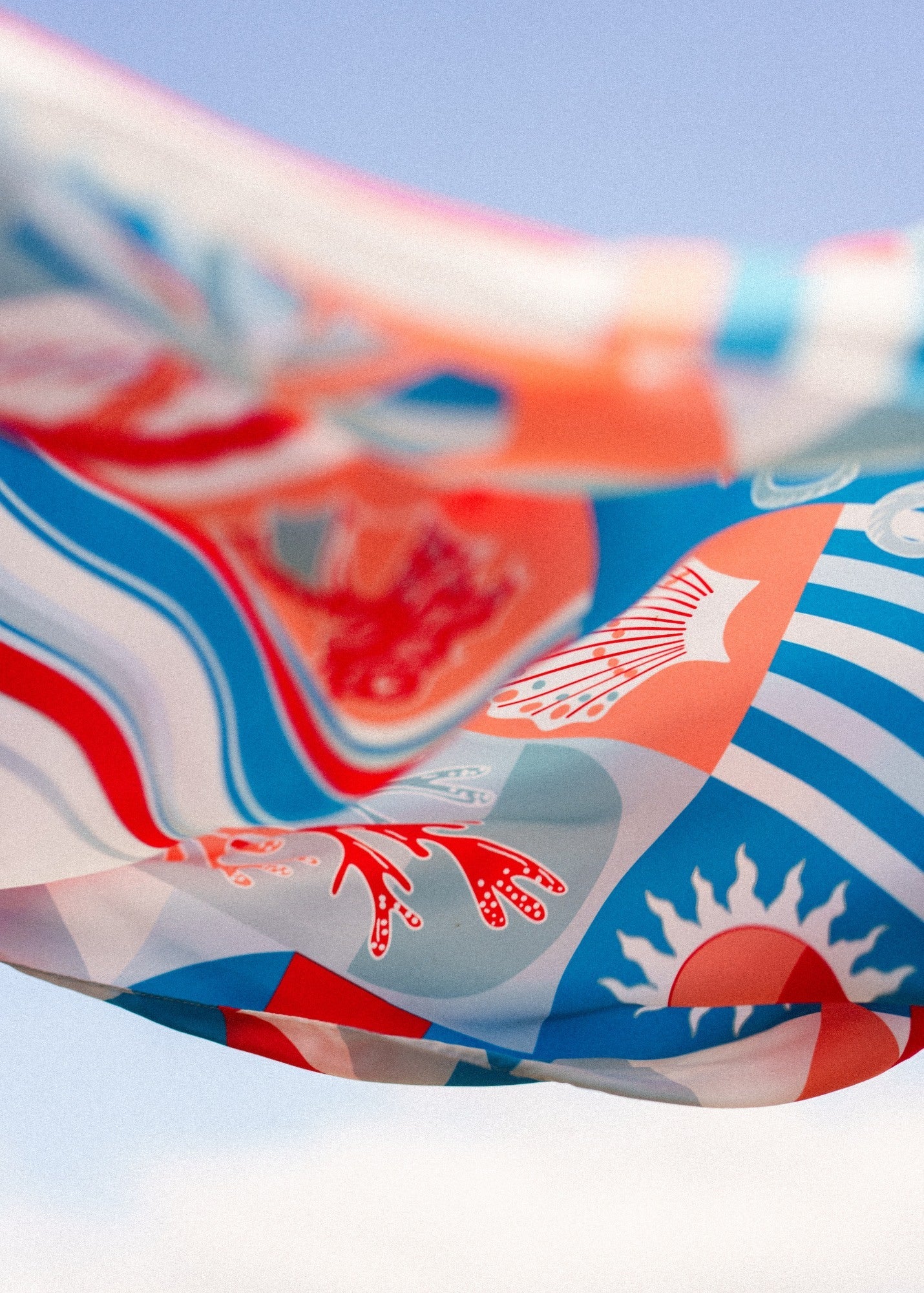 Seabed print square scarf (PLAY)