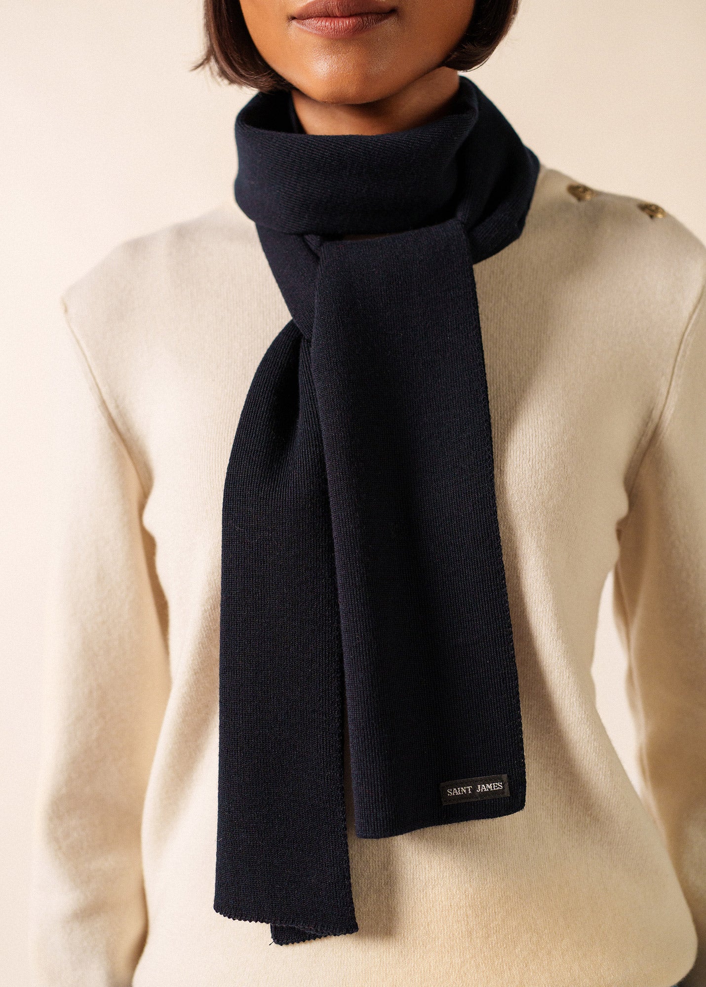 DUGUAY Wool Scarf (NAVY)