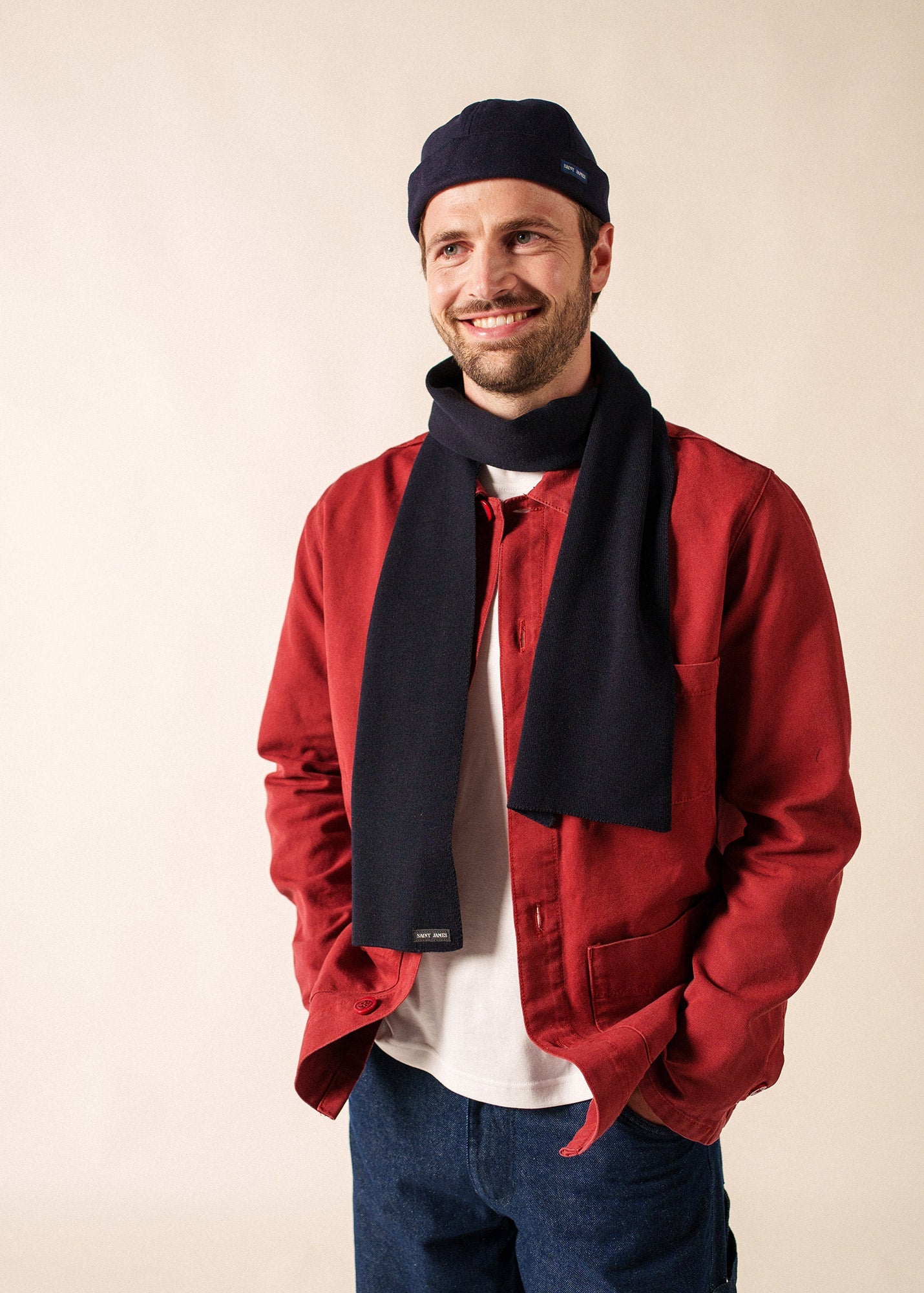 DUGUAY Wool Scarf (NAVY)