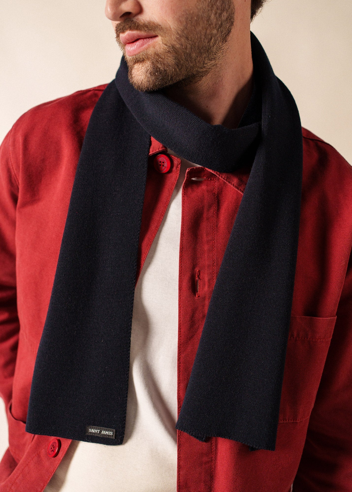 DUGUAY Wool Scarf (NAVY)