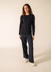 BREGANCON EIFFEL Breton Sweater (NAVY / BRONZE)